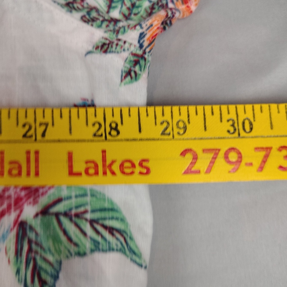 IZOD Saltwater Mens 2XL Reverse Print Parrot Tropical Linen Look Cotton Shirt - Picture 12 of 16